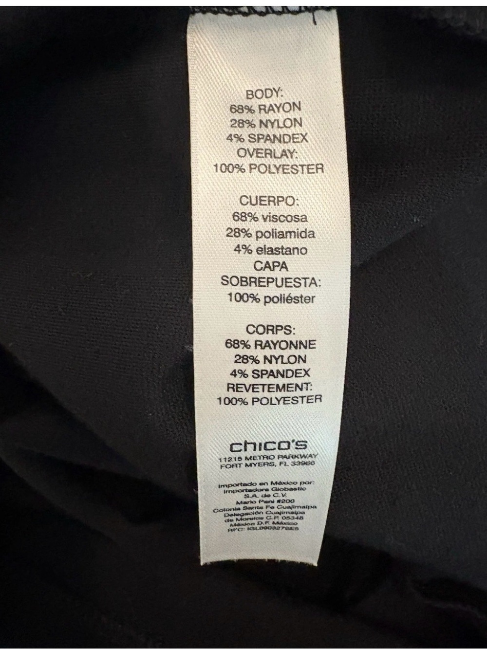 Chicos Women’s Black Rinestone Sleeveless Dress Size 6 - Picture 7 of 8